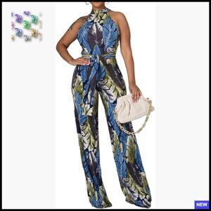 Sleeveless Jumpsuit Elegant Sexy Chic Party Club Wear Long Straight Pants